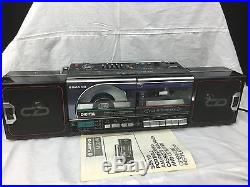 1986 Sanyo Vtg BOOMBOX M CD40 CD Player Portable Radio Cassette Recorder 1980's