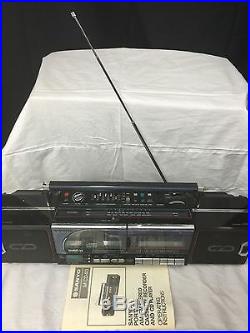 1986 Sanyo Vtg BOOMBOX M CD40 CD Player Portable Radio Cassette Recorder 1980's