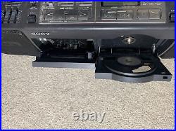 1989 Sony CFD-D77 FM/AM CD Cassette Corder Boombox, READ