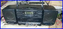 1994 JVC PC-X110 CD Player Portable System, Radio, Dual Cassette Boombox TESTED