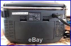 2000 EMERSON PURPLE BOOMBOX Portable CD, CD-R/RW Player Cassette Recorder Radio