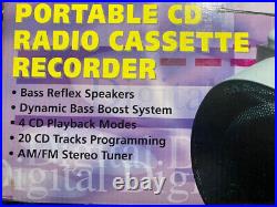 2002 RCA Portable CD Radio Cassette Recorder Model RCD110 NEW IN BOX