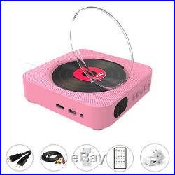 2x DVD/CD Player Wall Mount Portable Bluetooth Home Audio Boombox Black+Pink