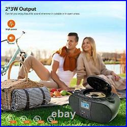 4000mAh Radio CD Player Portable Boombox with 2x3W, Support Wireless