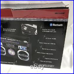 80's Retro Style Street Bluetooth BOOMBOX with Radio, CD Player