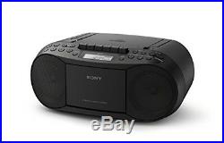 80s Boombox Sing Along Cd Mp3 Portable Cassette Tape Player Fm/Am Stereo Black