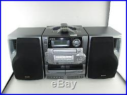 AIWA CA-DW630 PORTABLE BOOMBOX STEREO Dual Cassette CD Player AM/FM Radio TESTED