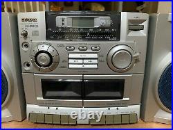 Aiwa CA-DW 235 Radio CD Double Cassette Deck 3 Piece Portable Stereo Boombox