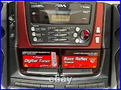 Aiwa CA-DW50 CD/Radio/Cassette Boombox with Speakers See Description