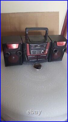 Aiwa CA-DW50 CD Radio Dual Cassette Deck Boombox Rare T-Bass READ