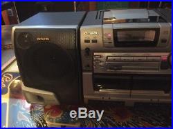 Aiwa CA-DW530 CD Player Dual Cassette Radio Boombox Portable Stereo Vintage 1998