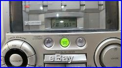 Aiwa CA-DW535 AM/FM Radio Dual Cassette, CD Player, Portable Stereo Boombox