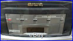 Aiwa CA-DW535 AM/FM Radio Dual Cassette, CD Player, Portable Stereo Boombox