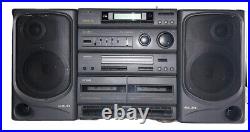 Aiwa CA-DW550 Portable Dual Cassette CD Player AM/FM Radio AUX Boombox