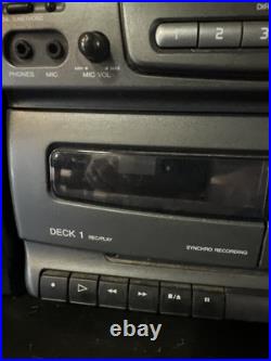 Aiwa CA-DW700M Cassette CD Am/FM Radio Detach Speakers Boombox Stereo Car/Home Aiwa CA-DW700M Cassette CD Am/FM Radio Detach Speakers Boombox Stereo Car/Home