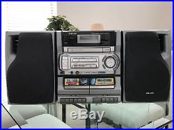 Aiwa Ca-dw635 Boombox Dual Cassette & CD Player, Portable Stereo