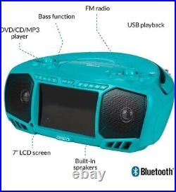 Aiwa LCD Portable CD/DVD PLAYER FM Radio Boombox HDMI Supports Roku/Firestick