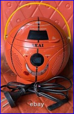 Akai Japan Basketball Shaped Portable Radio CD Player Boombox Abb012 Works Exc