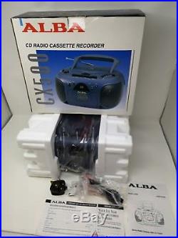 Alba CX500 Portable Stereo CD Player Radio Cassette Recorder New