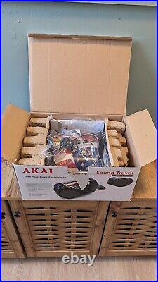 American Flag Portable CD Player Akai Radio Aux Boombox