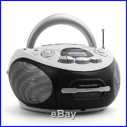 Audiola Portable Garden Mobile Boombox CD USB MP3 FM AM Cassette Deck USB Port