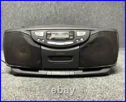 Audiovox CE-203 Portable Twin CD Stereo Cassette Recorder & Radio Player Boombox