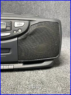 Audiovox CE-203 Portable Twin CD Stereo Cassette Recorder & Radio Player Boombox