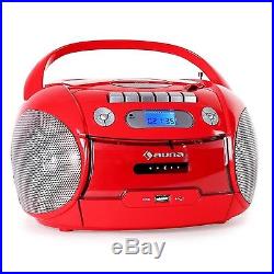 Auna Boomheart Portable Boombox Radio CD-Player Cassette Deck USB MP3 FM Tune
