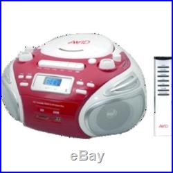 Avid Products BB-992 Portable Boombox, White & Red