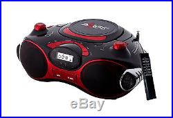 Axess PB2704 Red Portable Boom box MP3 / CD Player Text Display AM/FM Stereo New