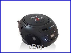 Axess Portable Bluetooth Boombox with FM Radio CD/MP3 Player AUX USB PBBT2701