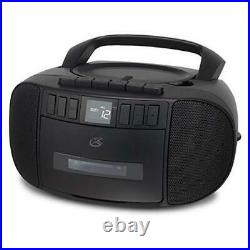 BCA209B Portable Am/FM Boombox with CD and Cassette Player Black
