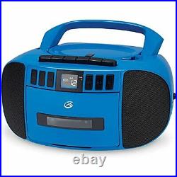BCA209BU Portable Am/FM Boombox with CD and Cassette Player Blue