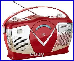 Bergstrom Retro CD Player Boombox With AM/FM Radio Portable Speaker Red