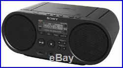Black Portable CD Boombox Player Digital Tuner AM/FM Radio USB Playback