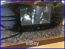 Black Portable DVD CD Boombox Stereo AM FM Radio Player BT USB SD 7 Screen