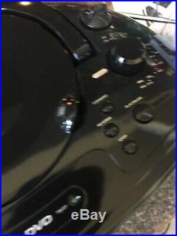Black Portable DVD CD Boombox Stereo AM FM Radio Player BT USB SD 7 Screen