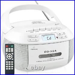 Bluetooth CD Player Home Portable Cassette Tape Recorder AM/FM Radio Boom Box BT