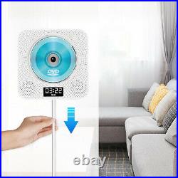 Bluetooth CD Player Wall Mounted Audio Boombox Remote Control US Plug 110V