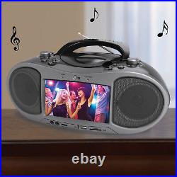 Bluetooth CD and DVD Boombox with LCD Screen