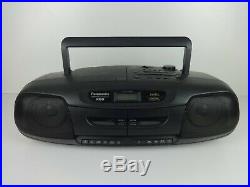 Boom Box Panasonic DT401 MASH Portable Stereo Double Tape CD Player System Music