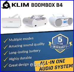 Boombox B4 CD Player Portable Audio System, AM/FM Radio, CD Player MP3 Bluetooth