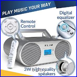 Boombox B4 CD Player Portable Audio System + AM/FM Radio with CD Player, MP3, Bl