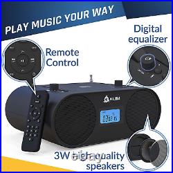 Boombox B4 CD Player Portable Audio System + AM/FM Radio with CD Player, MP3, Bl