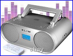 Boombox B4 CD Player Portable Audio System + AM/FM Radio with CD SILVER