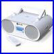 Boombox B4 CD Player Portable Audio System New 2023 AM/FM Radio with White