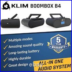 Boombox B4 CD Player Portable Audio System New 2024 AM/FM Radio with Black