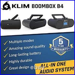 Boombox B4 CD Player Portable Audio System New 2024 AM/FM Radio with Black