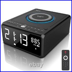 Boombox CD Player Alarm Clock, Digital FM Radio, Bluetooth CD Player with
