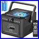 Boombox Cassette CD Player Combo with Bluetooth, FM, Remote Control, Tape Rec